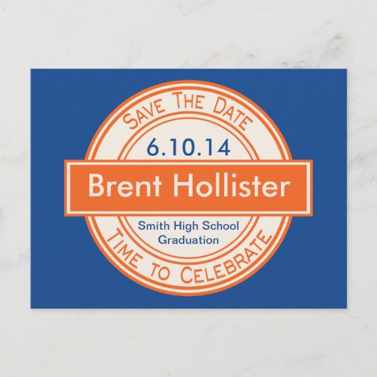 stijlteken Opslaan Afstuderen Datum Aankondigingskaart (Voorkant)