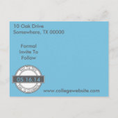  stijlteken Opslaan Afstuderen Datum Aankondigingskaart (Achterkant)