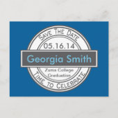 stijlteken Opslaan Afstuderen Datum Aankondigingskaart (Voorkant)