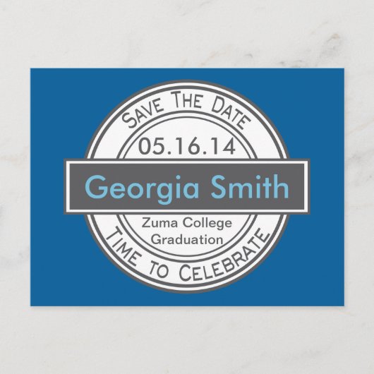  stijlteken Opslaan Afstuderen Datum Aankondigingskaart (Voorkant)