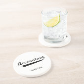 Stijltekst voor accountantskantoren zandsteen onderzetter (Zijkant)