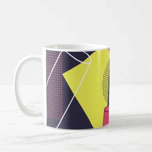 Stijltextuur, patroonontwerp, abstract, koffiemok (Links)