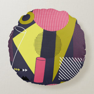 Stijltextuur, patroonontwerp, abstract, rond kussen