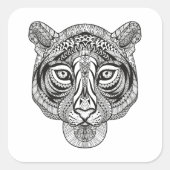 Stijltijger Vierkante Sticker (Voorkant)