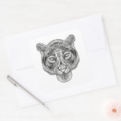 Stijltijger Vierkante Sticker (Envelop)