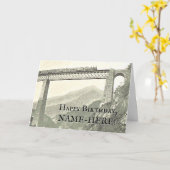  stijltrein op een spoorbrug kaart (Gele Bloem)