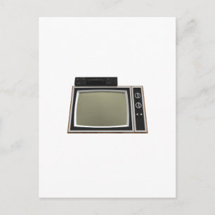 Stijltv en videorecorder van 80-inch: 3D-model Briefkaart
