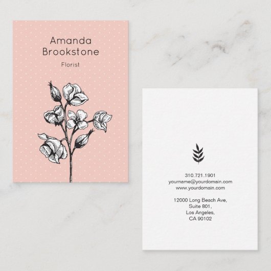  Stijlventilator Visitekaartje - Roze (Voorkant / Achterkant)