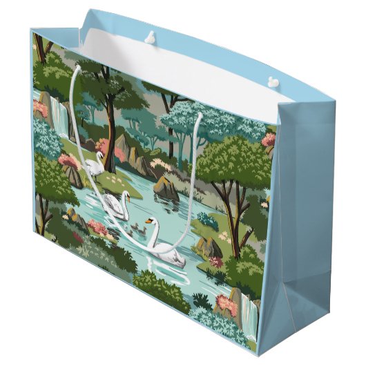 Stijlverf van het meer van Swan door Aantal Groot Cadeauzakje (Achterkant Gekanteld)