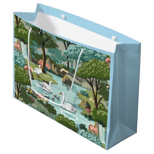 Stijlverf van het meer van Swan door Aantal Groot Cadeauzakje (Voorkant Gekanteld)