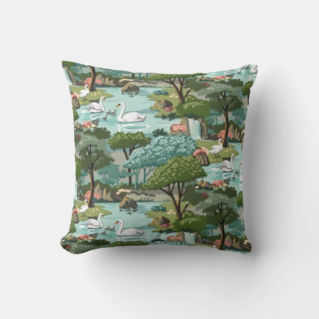 Stijlverf van het meer van Swan door Aantal Kussen (Voorkant)