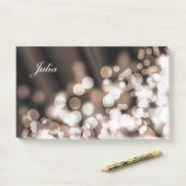 Stijlverlooptextuur met overvloed.text post-it® notes (Op bureau)