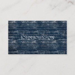 Stijlvip blauw jans hout minimalisme visitekaartje