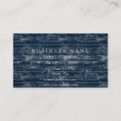 Stijlvip blauw jans hout minimalisme visitekaartje (Achterkant)