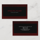 Stijlvlakte Moderne Rode Grijze Achtergrond Origin Visitekaartje (Voorkant / Achterkant)