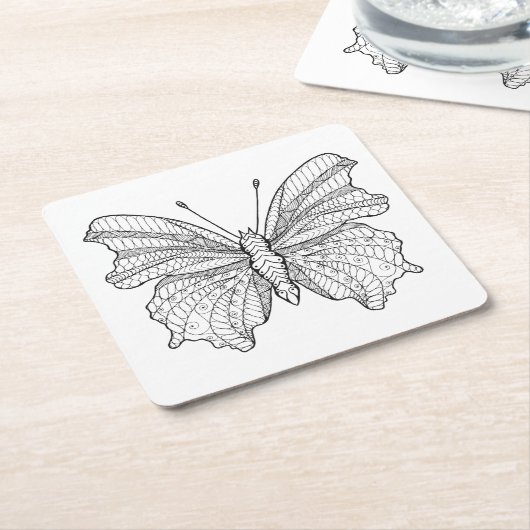 Stijlvlinder 3 kartonnen onderzetters (Schuin)