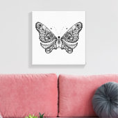 Stijlvlinder 6 canvas afdruk (Insitu (Woonkamer))