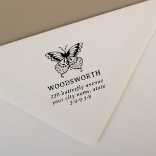  Stijlvlinder Klassiek retouradres Rubberstempel