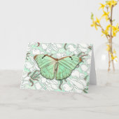 Stijlvlinder op Florals Art Note Kaart (Gele Bloem)