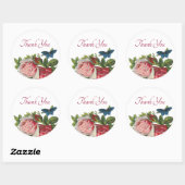  Stijlvlinder Roos Dank u Ronde Sticker (Vel)
