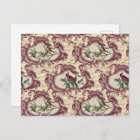  stijlvogels en blaasmuziek briefkaart (Voorkant / Achterkant)