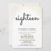 STIJLVOL 18E verjaardagsfeest UITNODIGEN gouden co Kaart (Voorkant)
