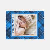 Stijlvol 1 Fotocollage Bericht aan Mam Fleece Deken (Voorkant (Horizontaal))