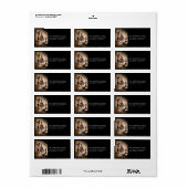Stijlvol 2023 Family Photo Minimalist Modern Zwart Etiket (Full Sheet)