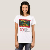 Stijlvol 2024 GRENADA 50e Jubileum Independence T-shirt (Voorkant volledig)