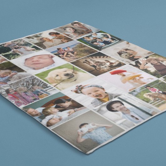 Stijlvol 20-fotocollage Cozy Fleece Deken