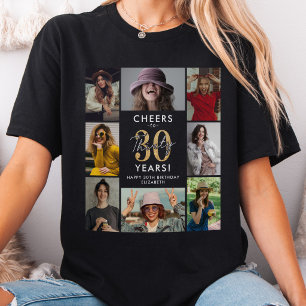 Stijlvol 30e verjaardag foto collage T-shirt