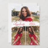 Stijlvol 3 foto Afstuderen Kaart (Voorkant)