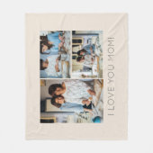 Stijlvol 3 Foto Collage Bericht aan mama Fleece Deken (Voorkant)