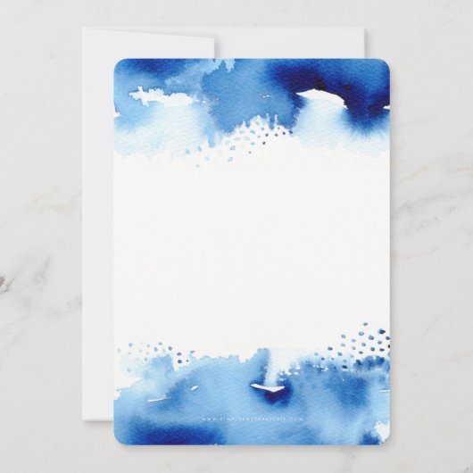 STIJLVOL 40E verjaardagsfeestje UITNODIGEN waterve Kaart (Achterkant)