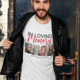 Stijlvol 4 foto herdenkings T-shirt