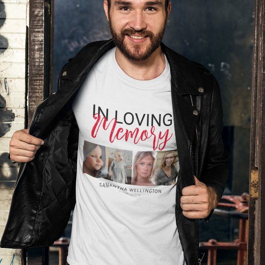 Stijlvol 4 foto herdenkings T-shirt