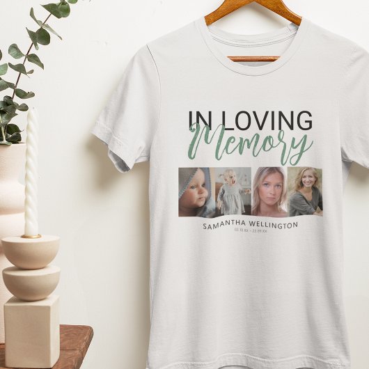 Stijlvol 4 foto herdenkings T-shirt