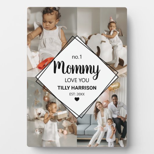 Stijlvol 4 fotocollage | Neen 1 mammie Fotoplaat (voorkant)