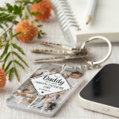 Stijlvol 4 fotocollage | Neen 1 Papa Sleutelhanger (Voorkant Rechts)