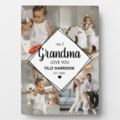 Stijlvol 4 fotocollage | Nr. 1 Grandma Plaque Fotoplaat (voorkant)