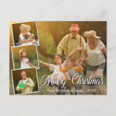 Stijlvol 4-fotokerst briefkaart (Voorkant)