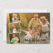 Stijlvol 4-fotokerst kaart (Voorkant)