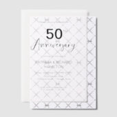 Stijlvol 50e bruiloft Jubileum Vellum Uitnodigingen (Offset (Uitnodiging))