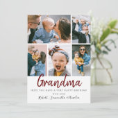 Stijlvol 5 Foto Birthday Kaart (Staand voorkant)