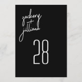 Stijlvol 5 x 7 moderne namen Trouwtafel nummer Kaart (Achterkant)