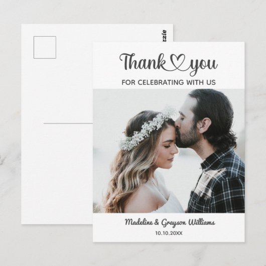 Stijlvol aangepast aangepast Romantisch huwelijk Briefkaart (Voorkant / Achterkant)