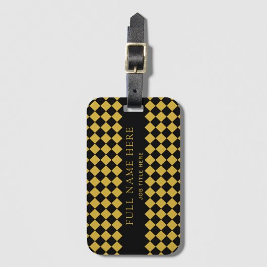 Stijlvol aangepast Bagagelabel voor professionals (Voorkant (verticaal))