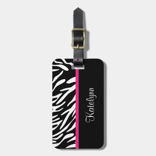 Stijlvol, aangepast Bagagelabel voor Zebra afdrukk (Voorkant verticaal)