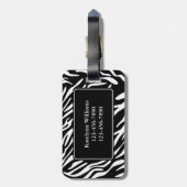 Stijlvol, aangepast Bagagelabel voor Zebra afdrukk (Achterkant verticaal)