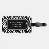 Stijlvol, aangepast Bagagelabel voor Zebra afdrukk (Achterkant horizontaal)